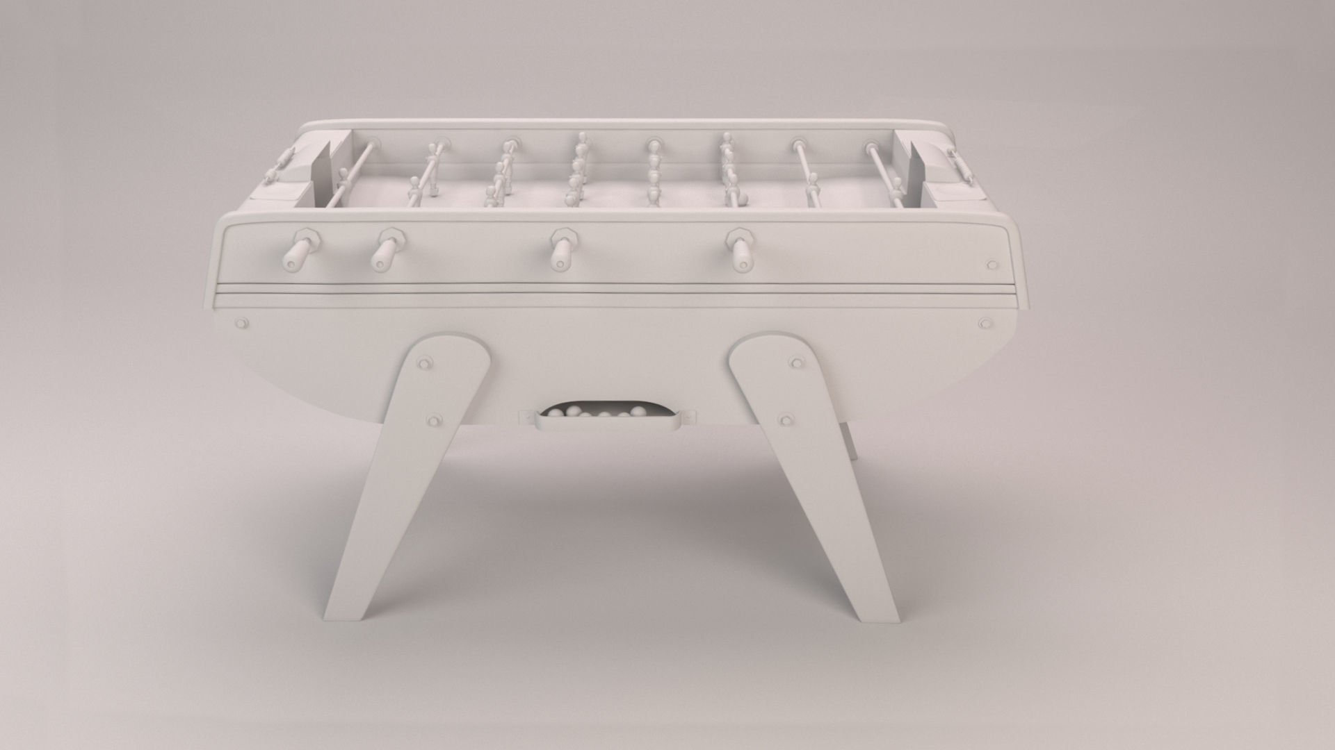 Table Football game - Babyfoot - 3D model_8