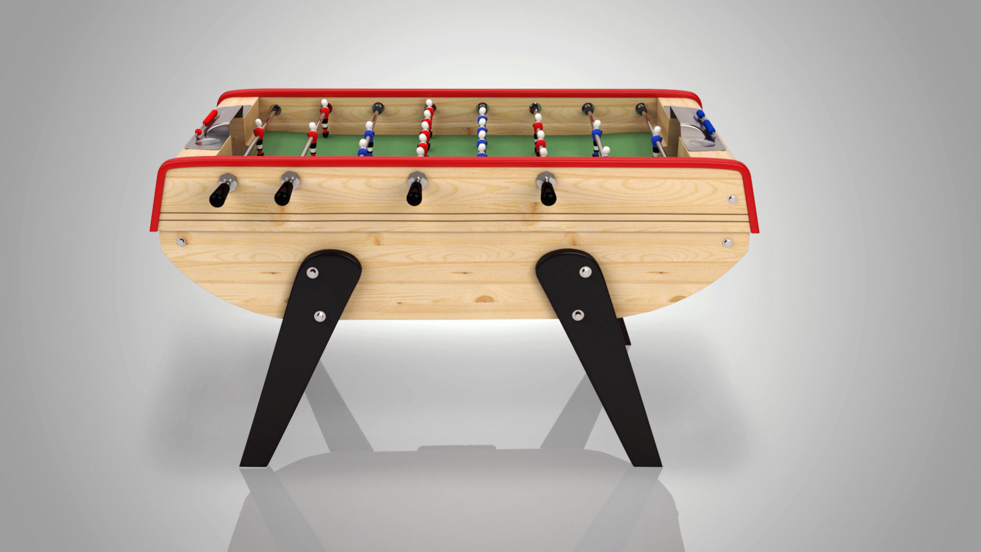 Table Football game - Babyfoot - 3D model_2