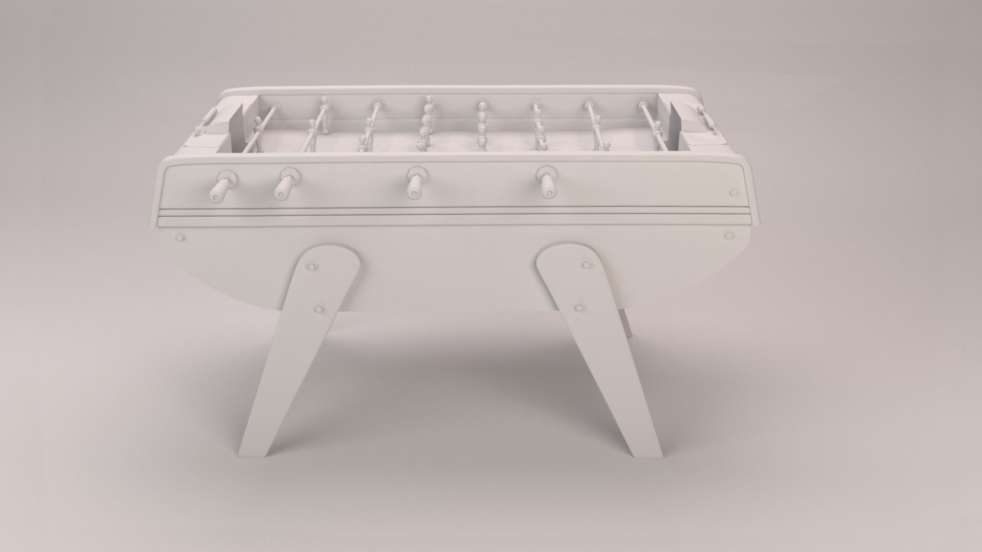 Table Football game - Babyfoot - 3D model_7
