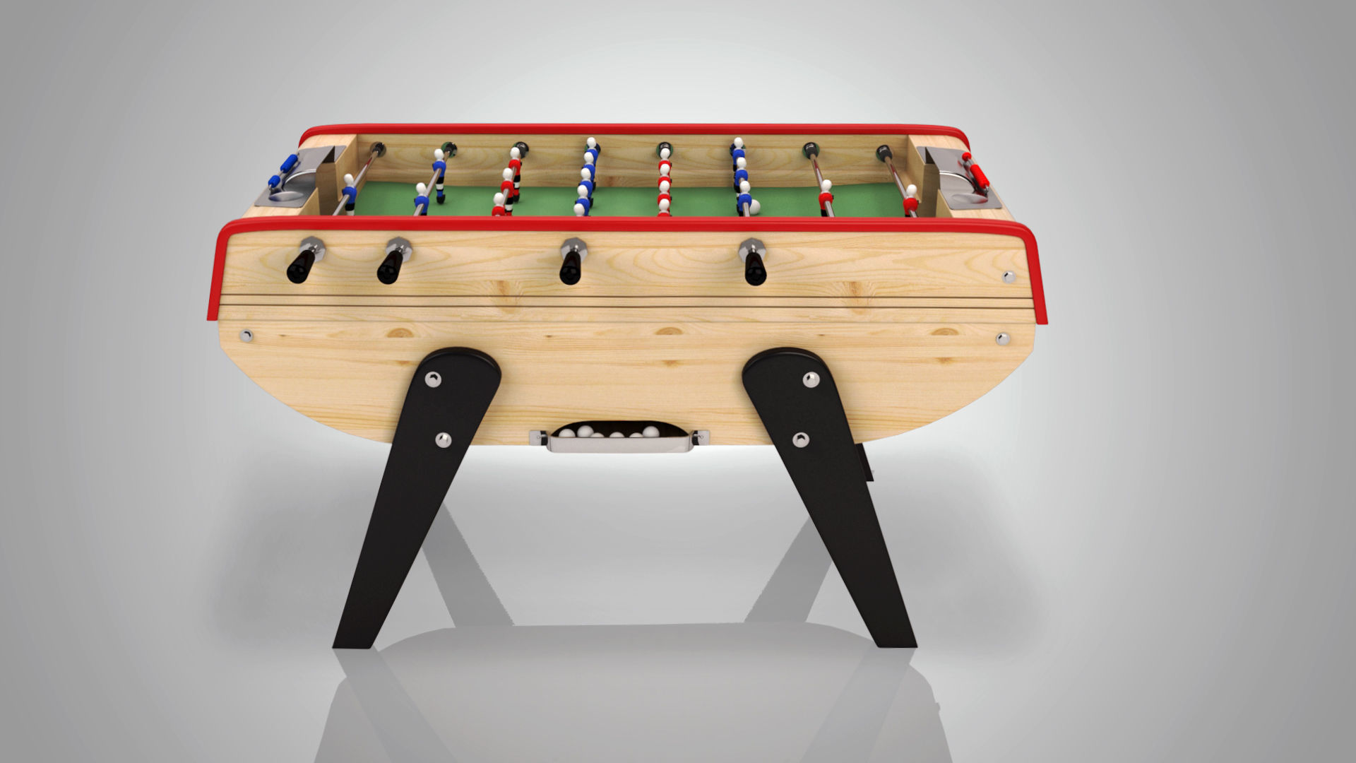 Table Football game - Babyfoot - 3D model_3