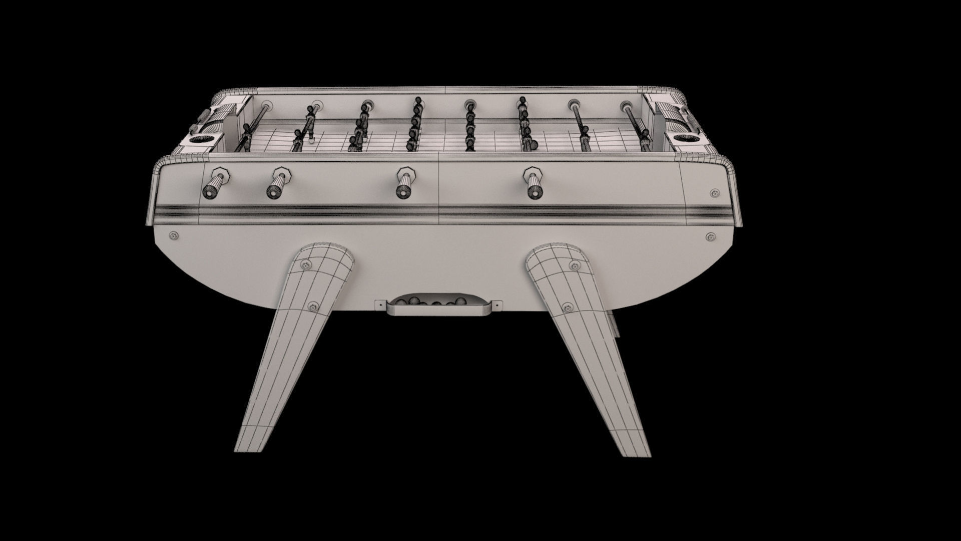 Table Football game - Babyfoot - 3D model_9