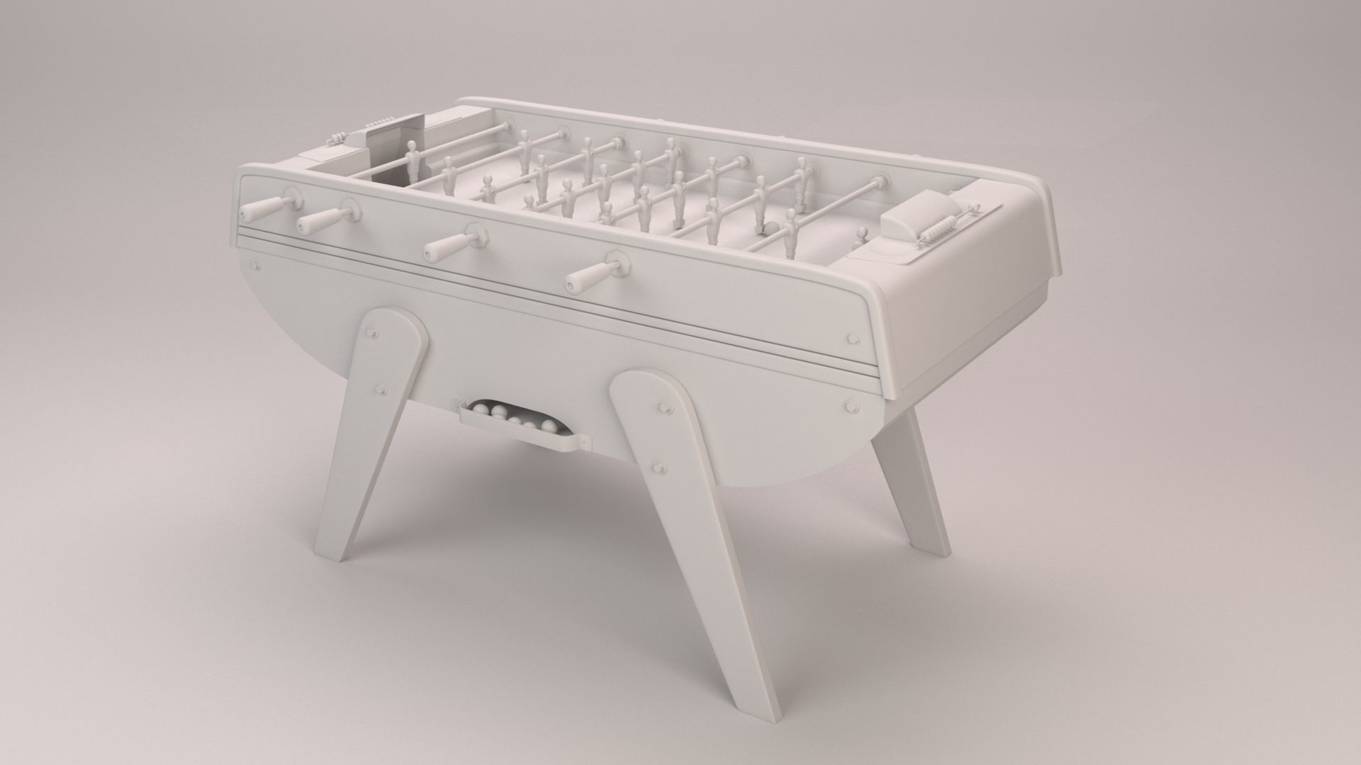 Table Football game - Babyfoot - 3D model_5