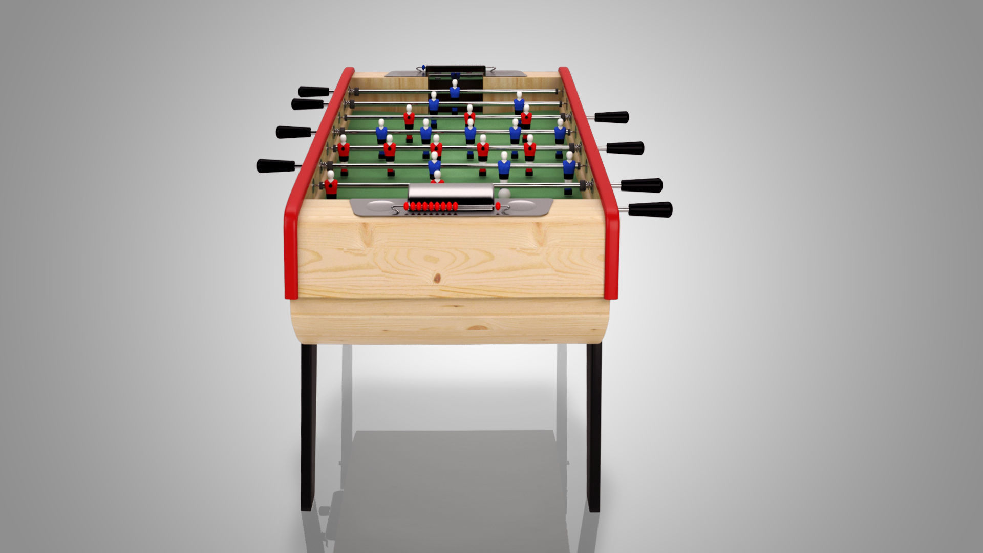 Table Football game - Babyfoot - 3D model_1