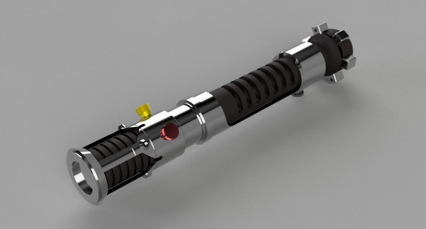 Obi-Wan Episode I Lightsaber 3D print model_2