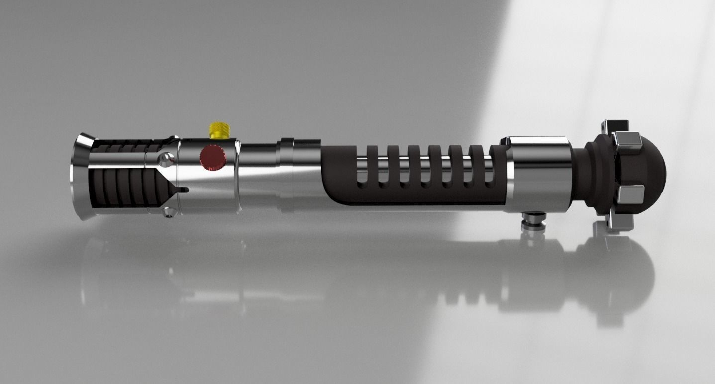 Obi-Wan Episode I Lightsaber 3D print model_7