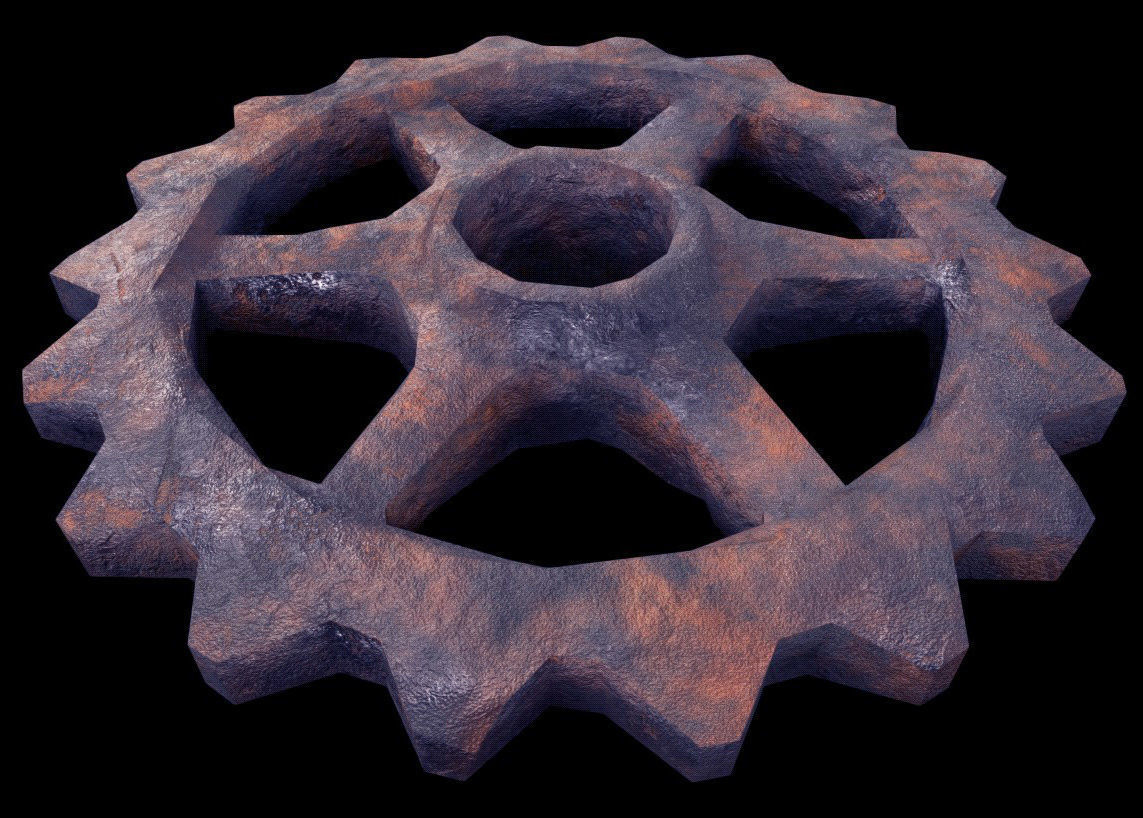 Gears - PBR - Textured Low-poly 3D model_3