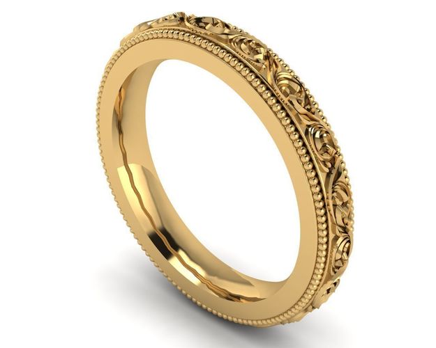 Weeding Ring with Motifs 3D print model