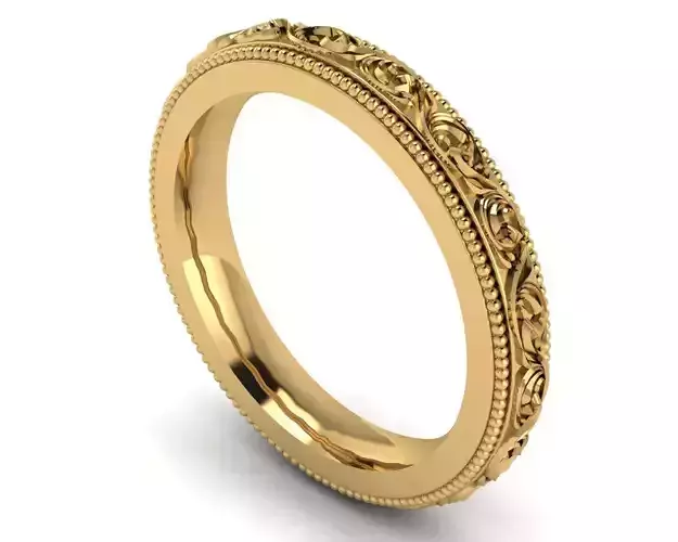 Weeding Ring with Motifs 3D print model