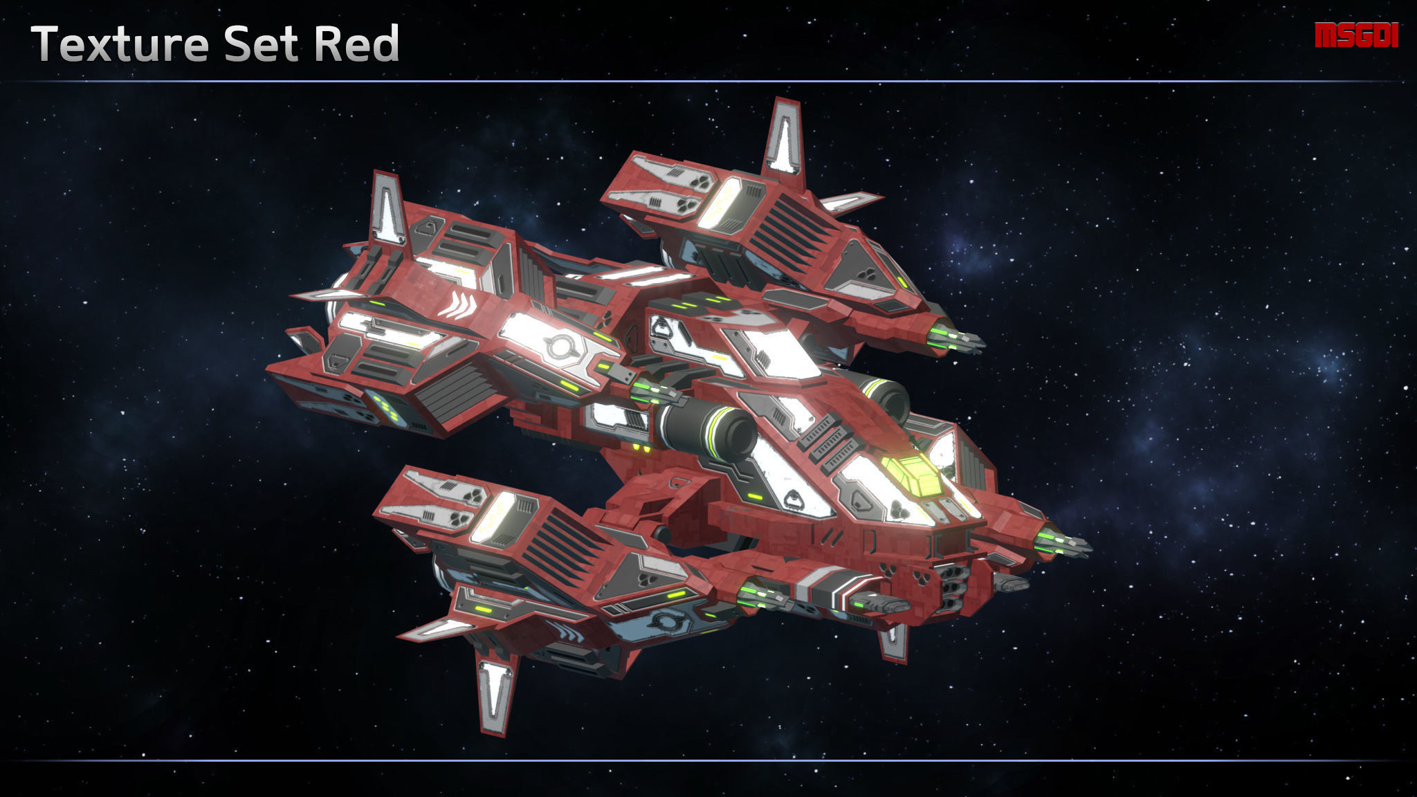 Spaceship Enkar Republic Cannonboat Sirtok Low-poly 3D model_9