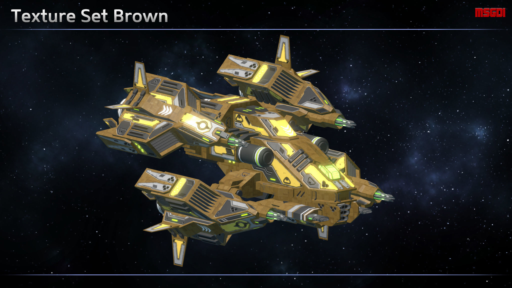 Spaceship Enkar Republic Cannonboat Sirtok Low-poly 3D model_6