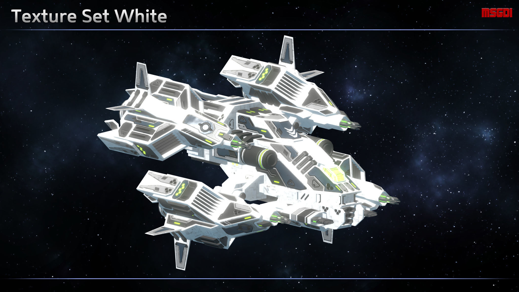 Spaceship Enkar Republic Cannonboat Sirtok Low-poly 3D model_10