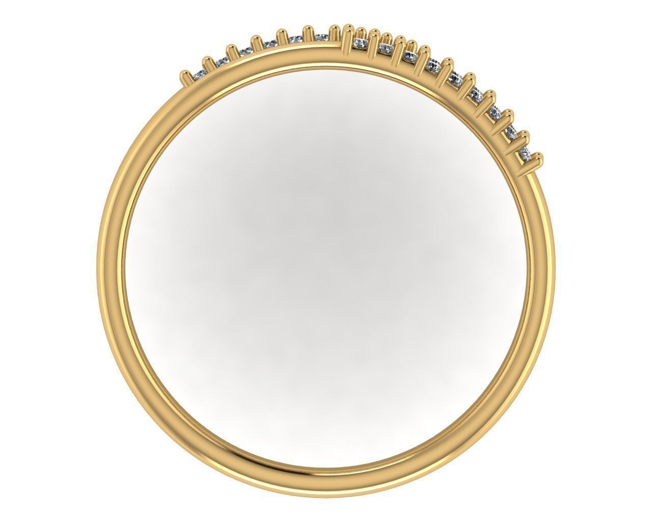 4 Line Diamond Ring 3D print model_1