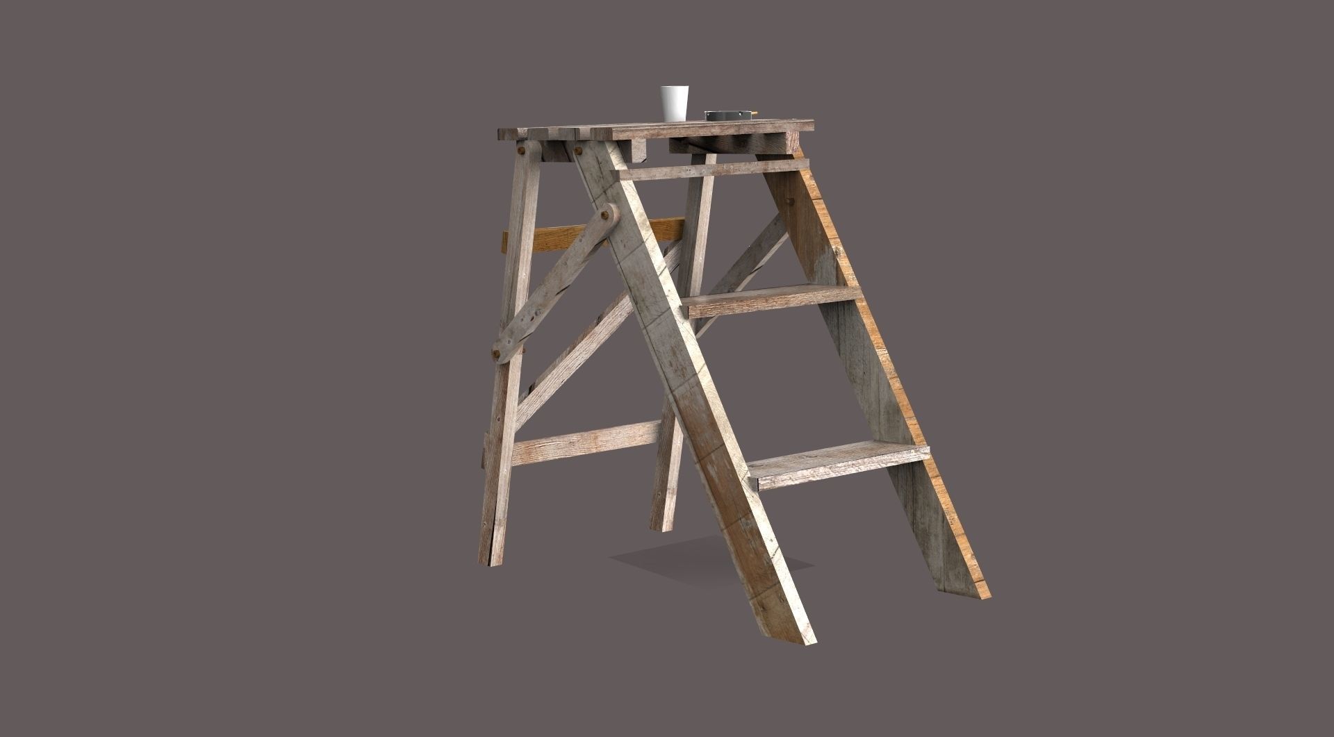 Step Ladder and Props 3D model | CGTrader