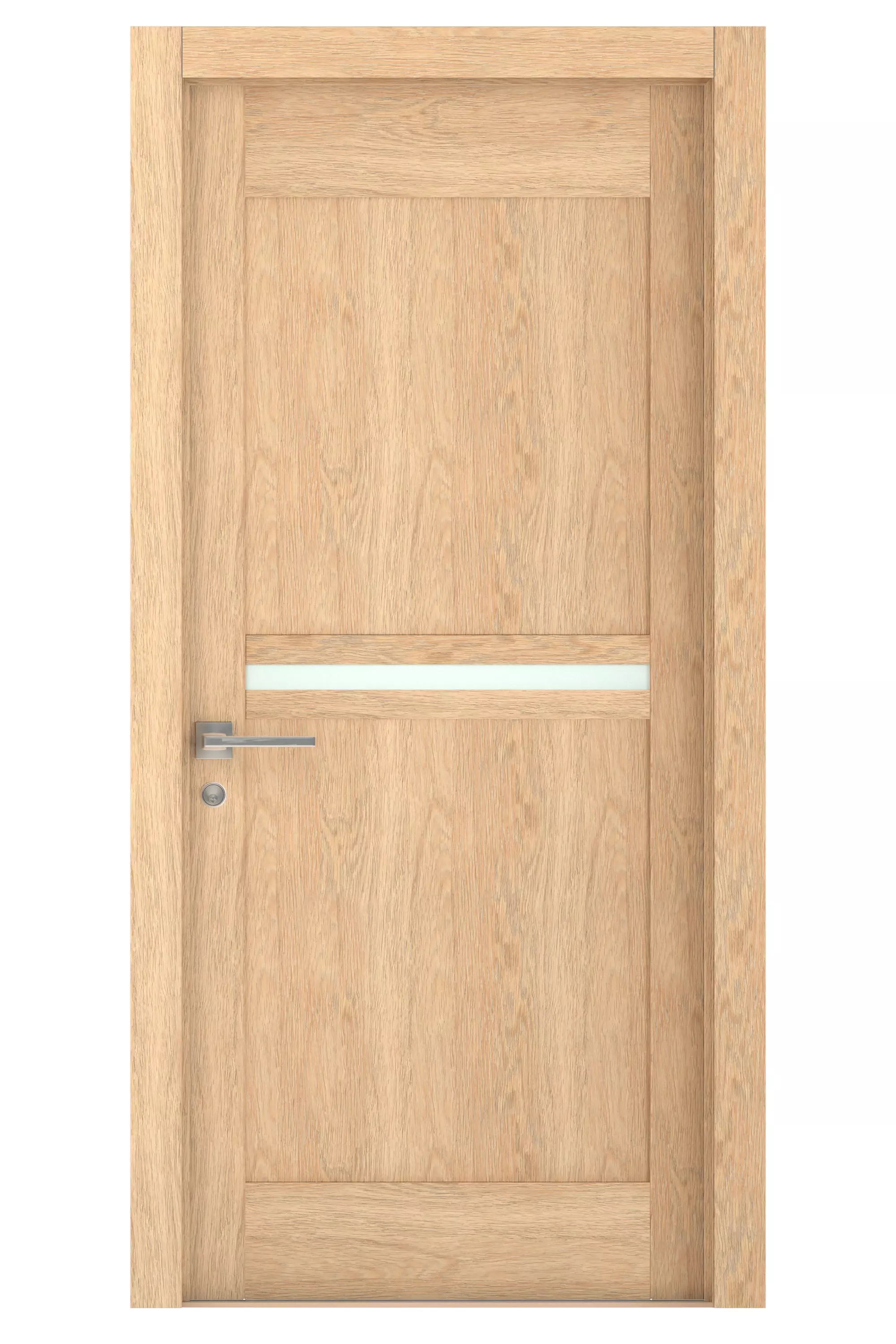 Door-059 wooden door with glass panels 3D model