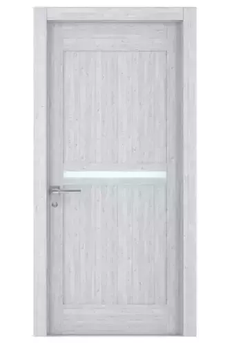 Door-061 wooden door with glass panel