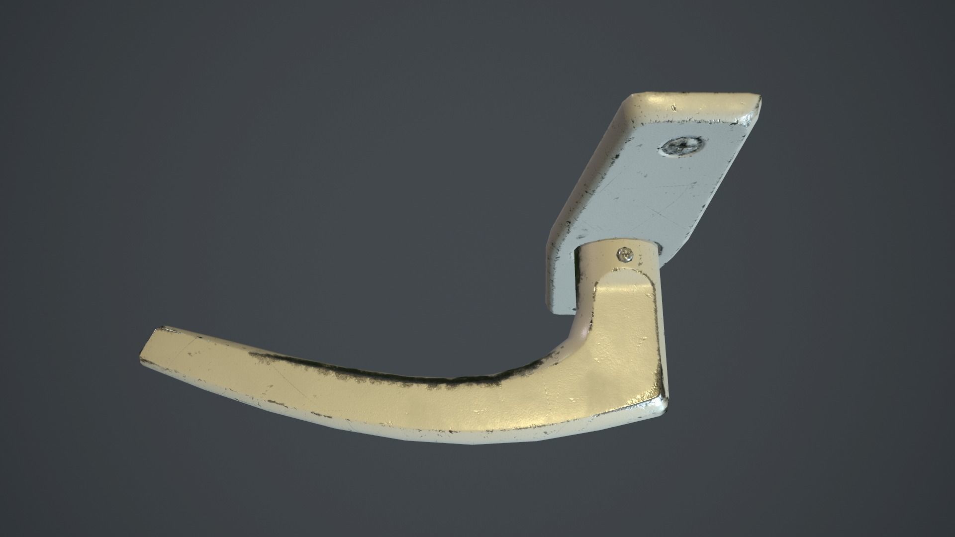 Old Door Handle PBR Game Ready Low-poly 3D model_5