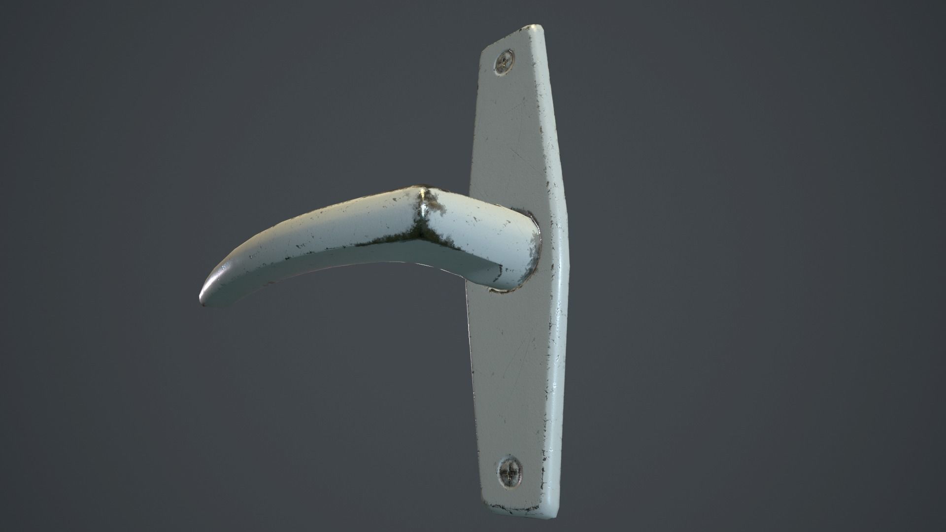 Old Door Handle PBR Game Ready Low-poly 3D model_8