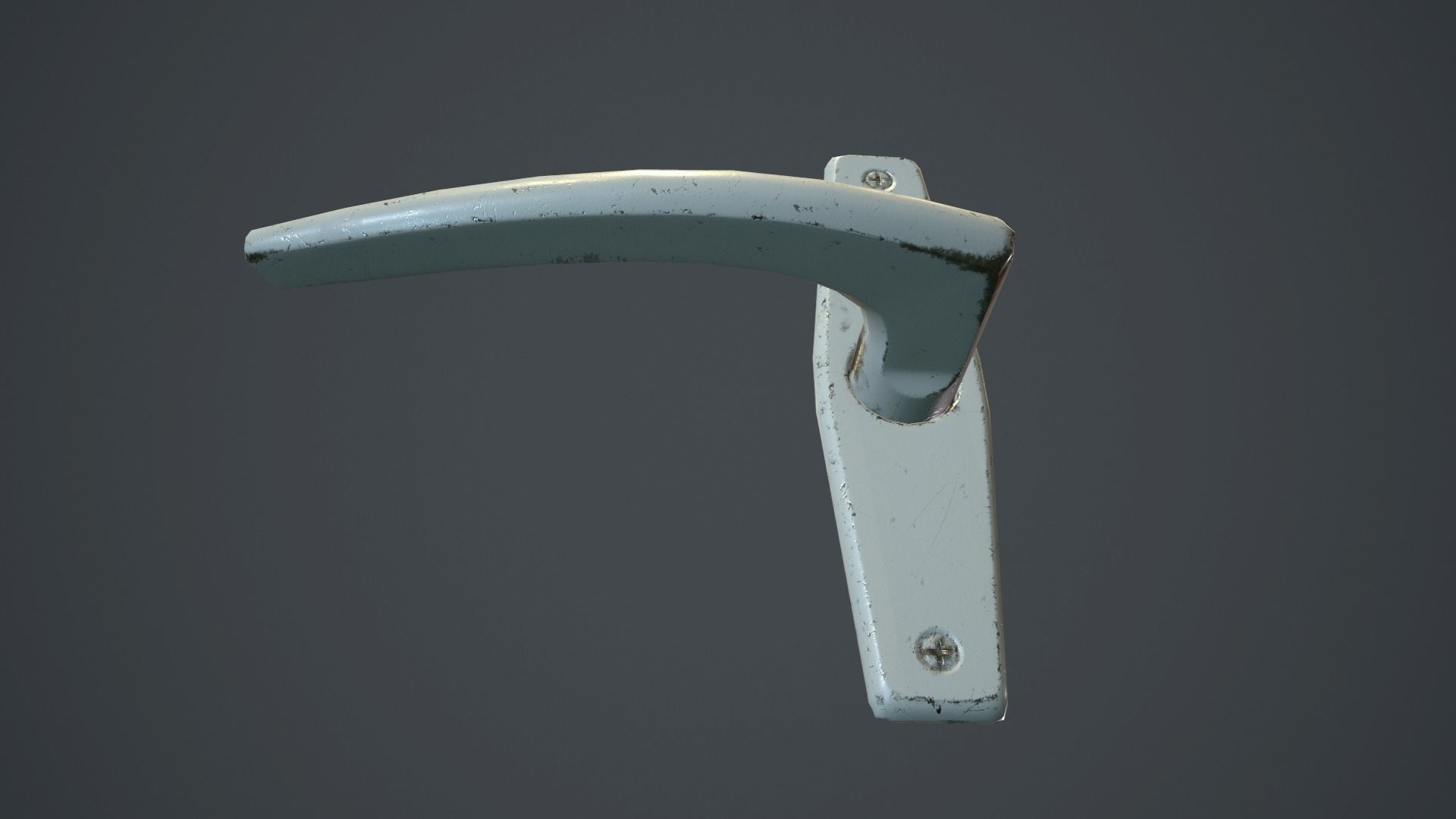 Old Door Handle PBR Game Ready Low-poly 3D model_2