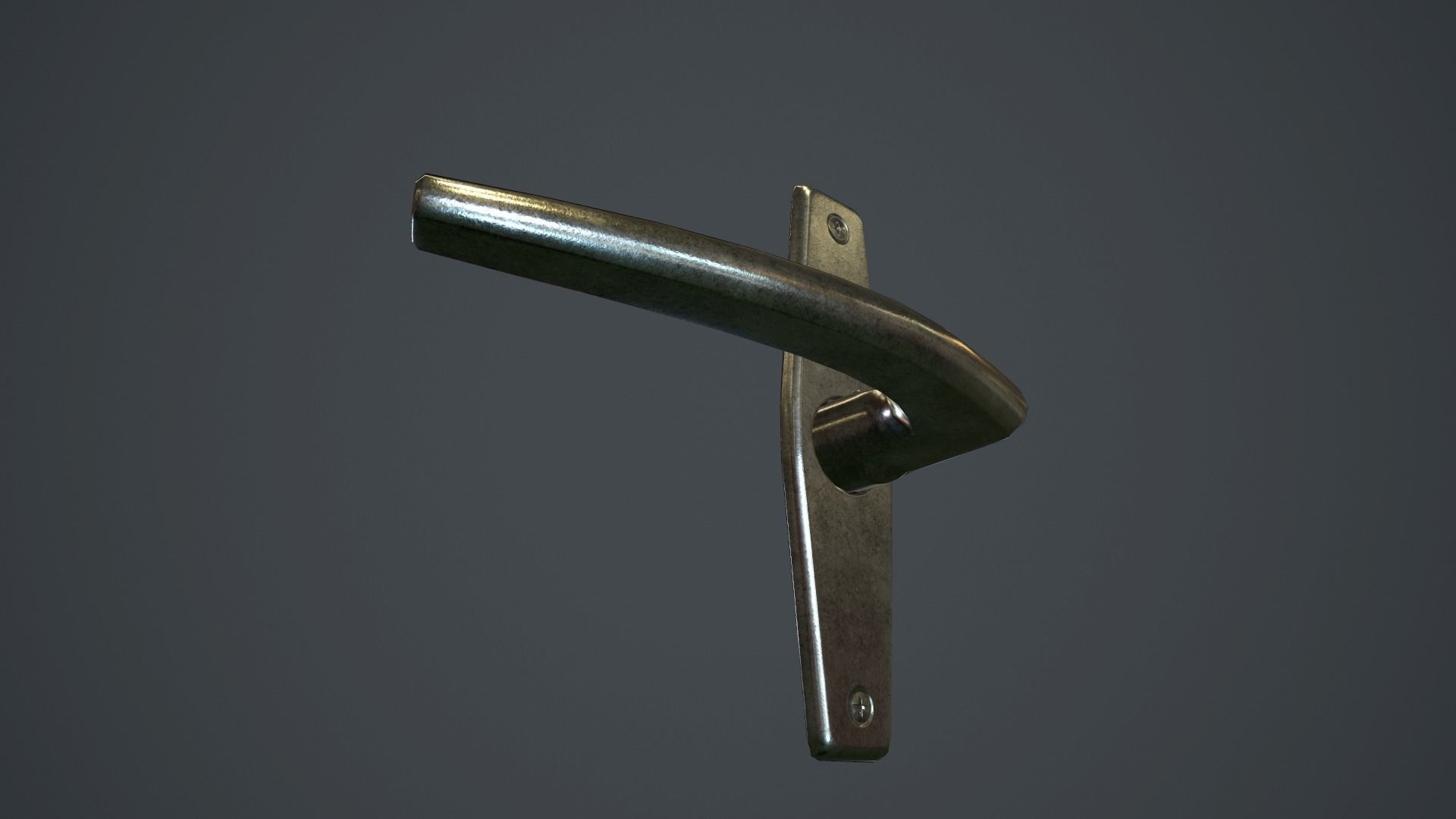 Old Door Handle PBR Game Ready Low-poly 3D model_14