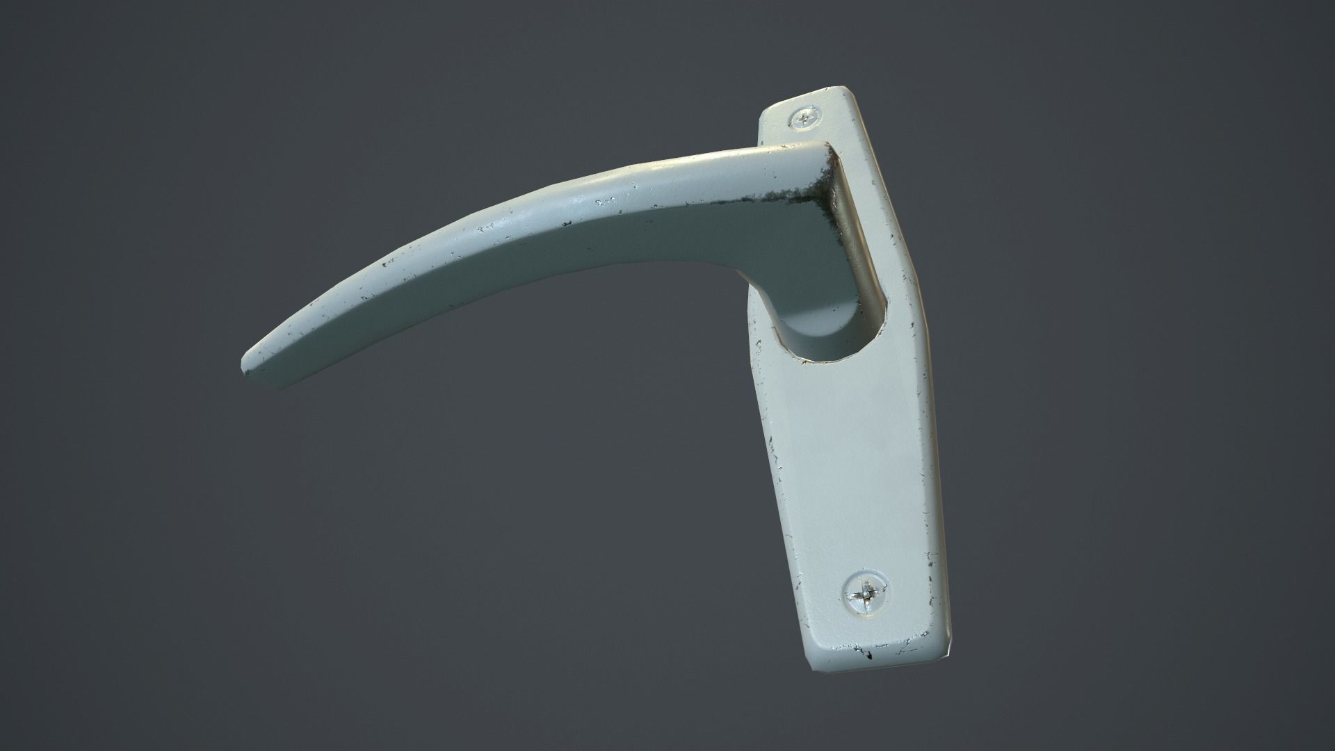Old Door Handle PBR Game Ready Low-poly 3D model_12