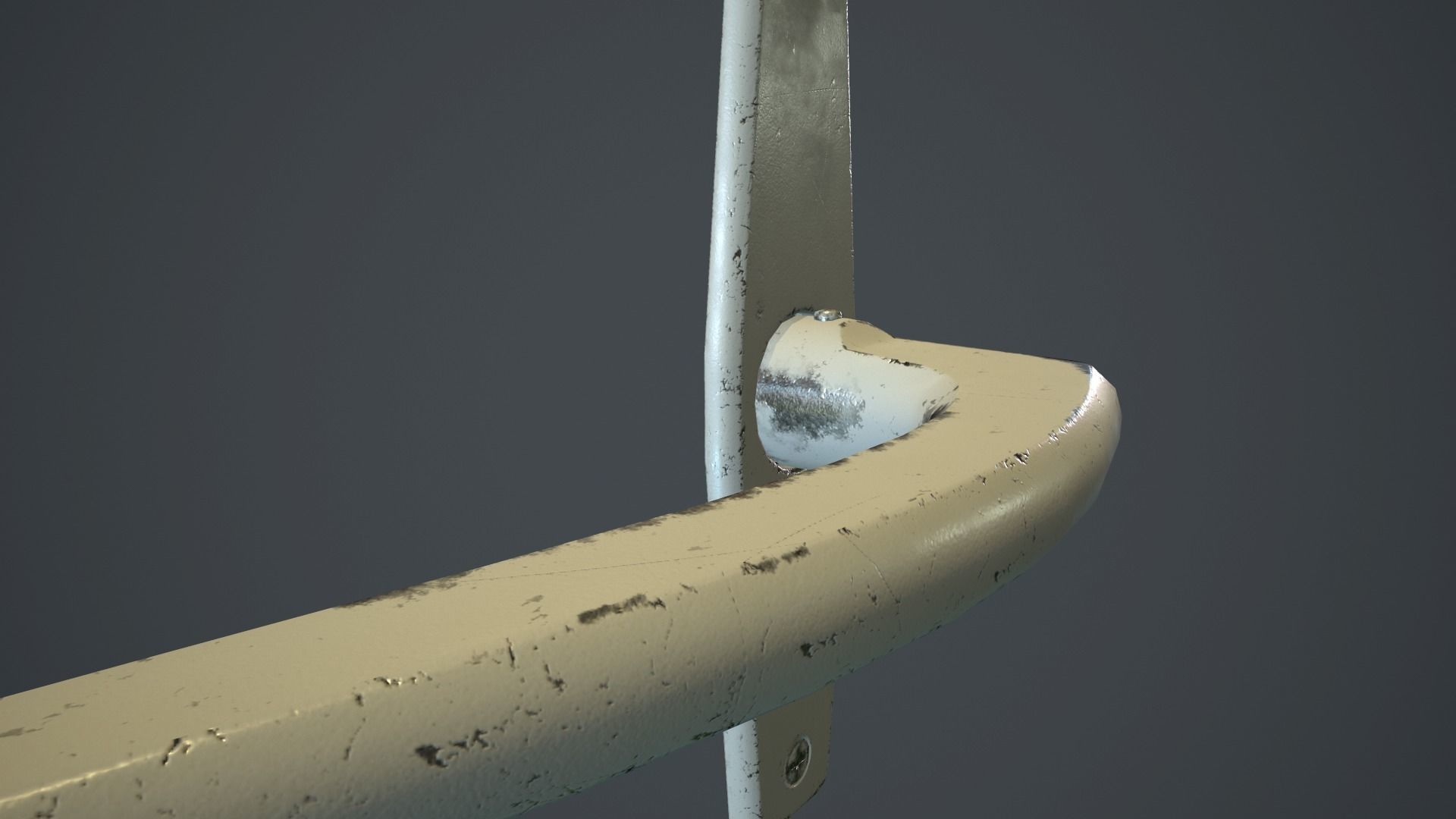 Old Door Handle PBR Game Ready Low-poly 3D model_4