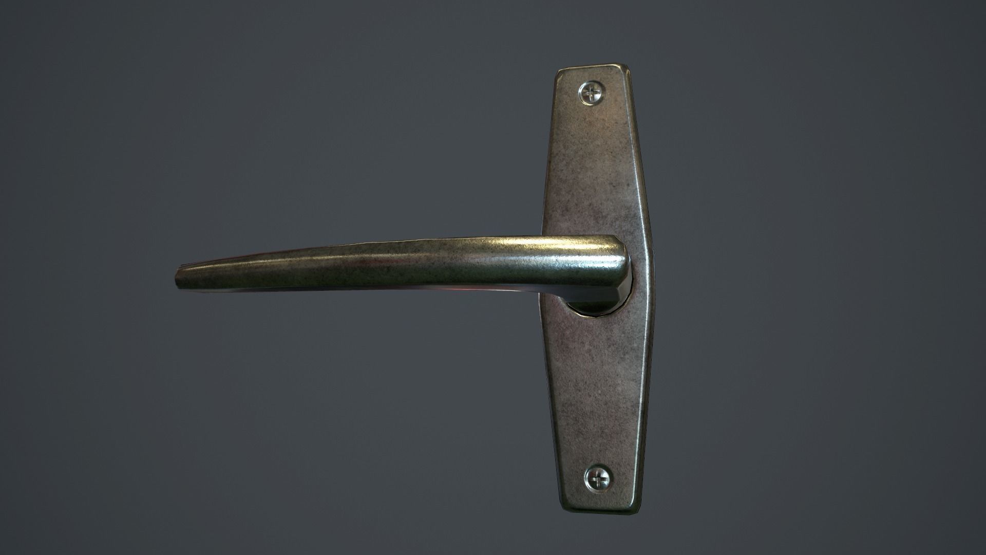 Old Door Handle PBR Game Ready Low-poly 3D model_13