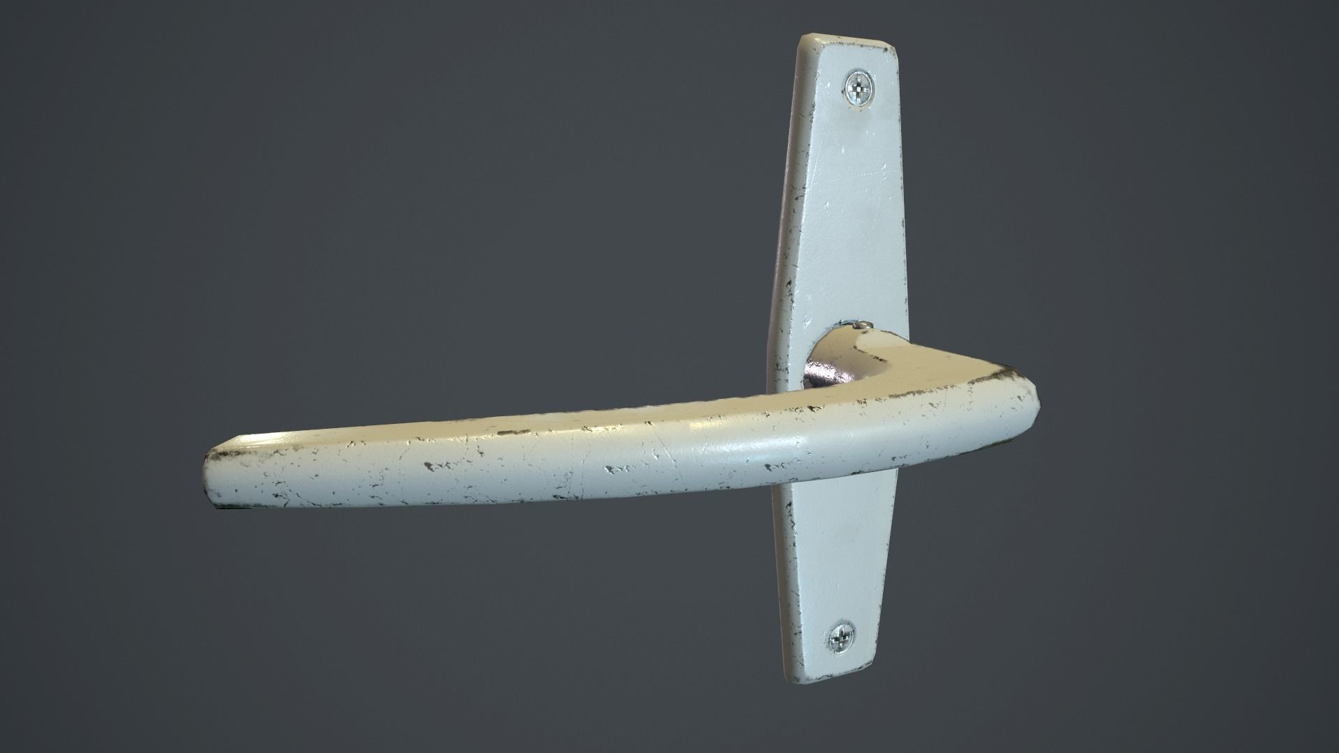 Old Door Handle PBR Game Ready Low-poly 3D model_10