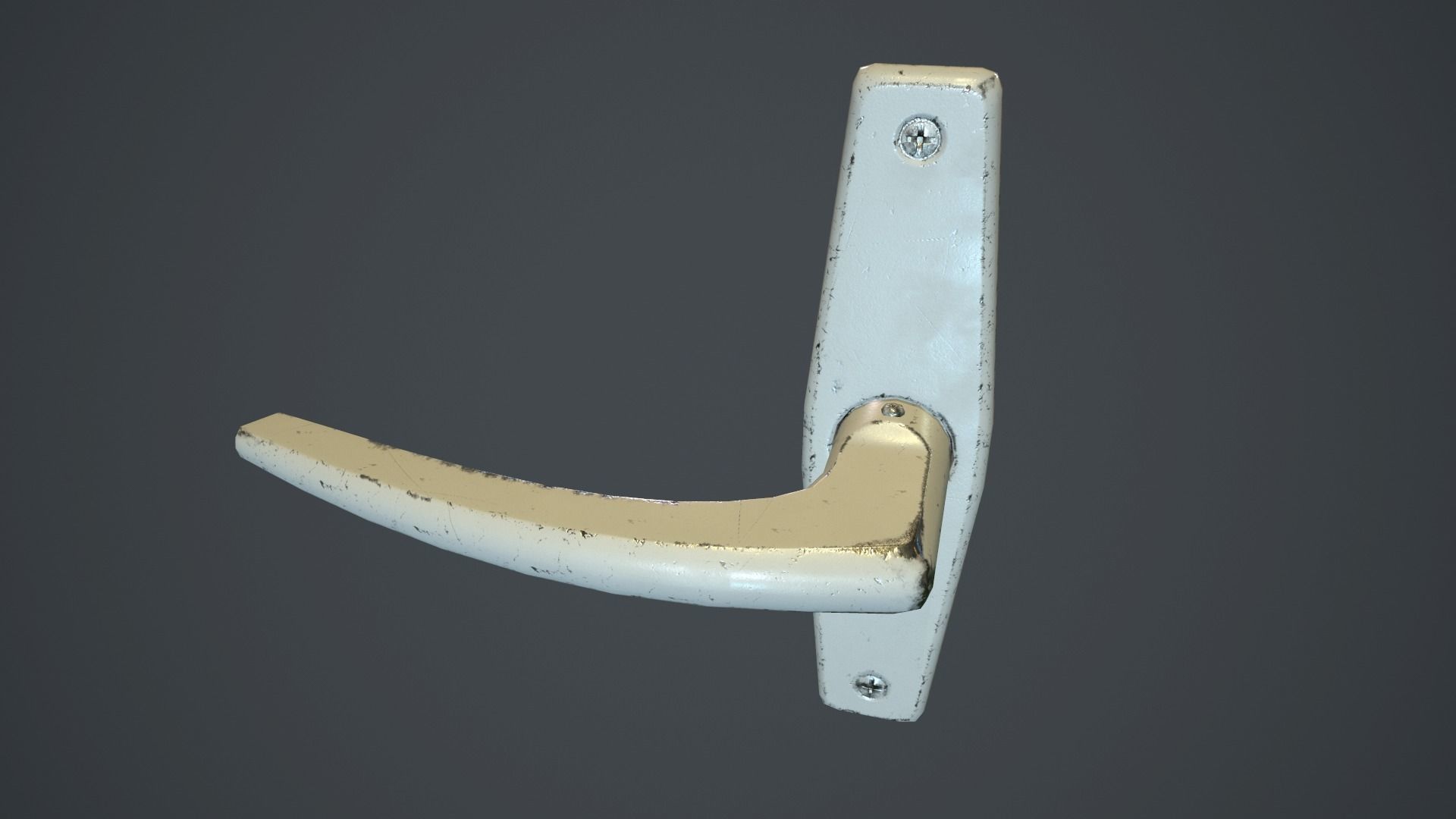 Old Door Handle PBR Game Ready Low-poly 3D model_1