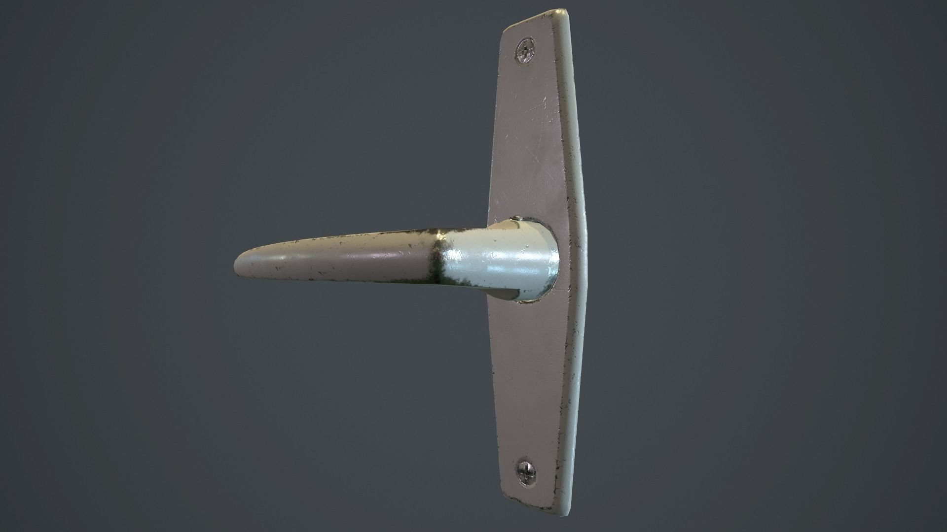 Old Door Handle PBR Game Ready Low-poly 3D model_9