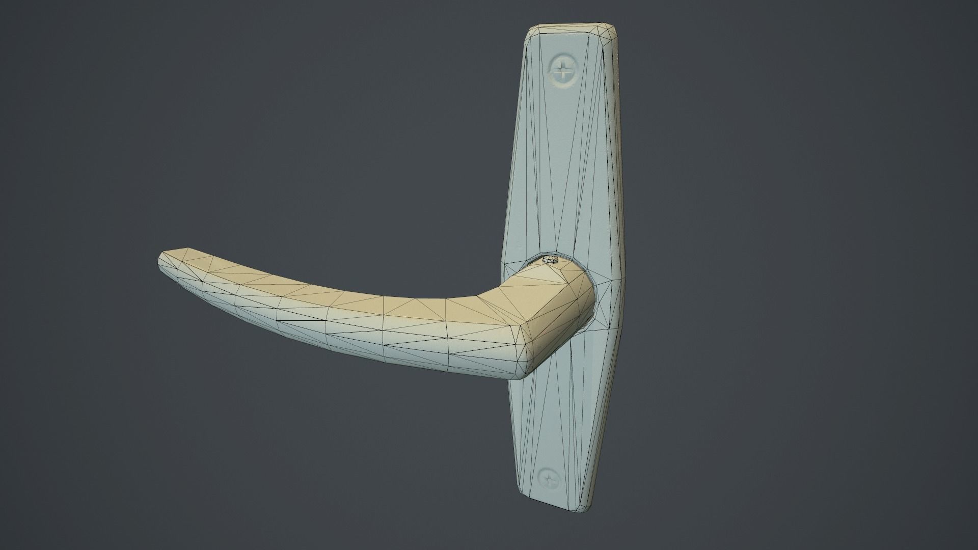 Old Door Handle PBR Game Ready Low-poly 3D model_17