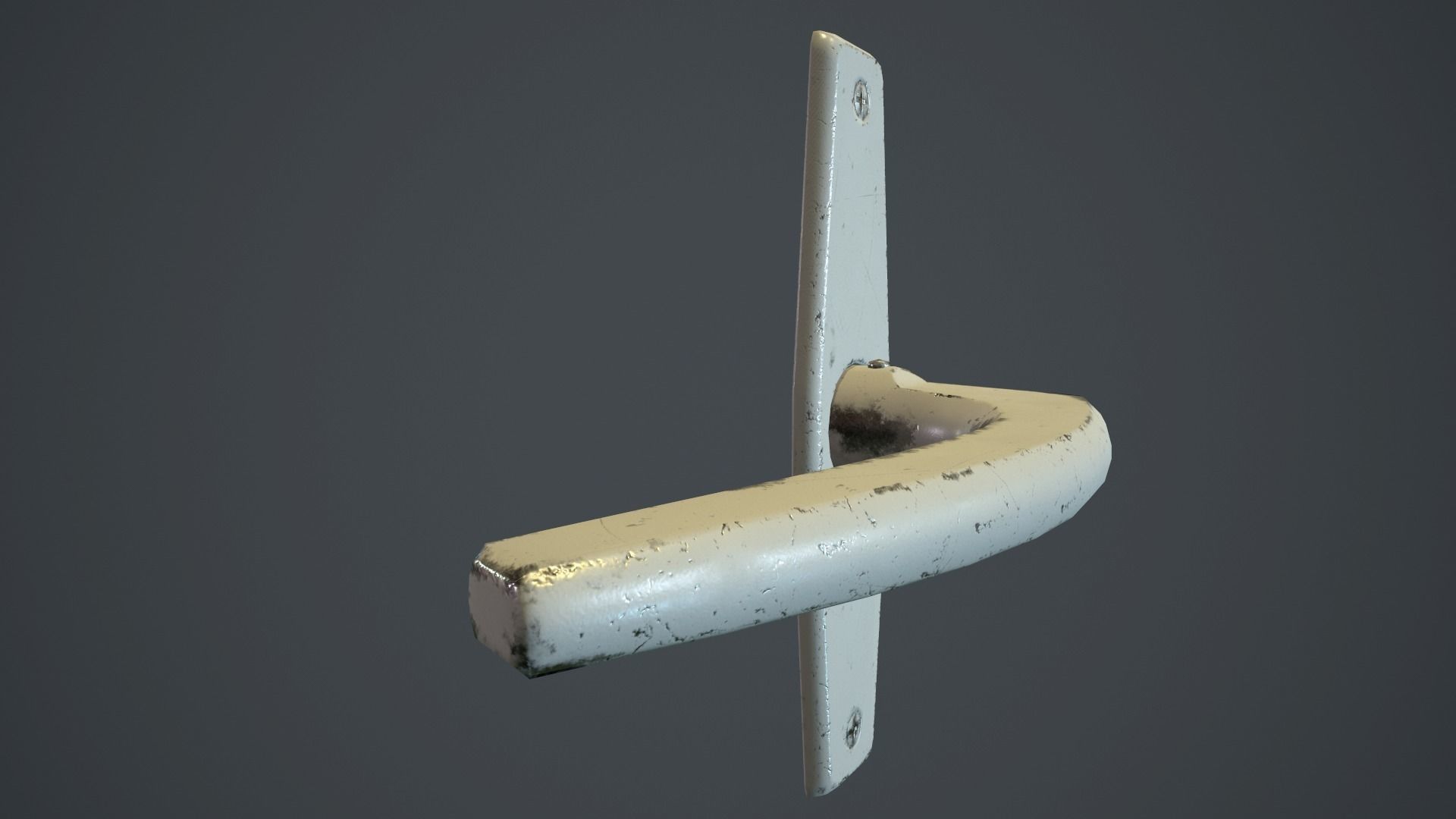 Old Door Handle PBR Game Ready Low-poly 3D model_3