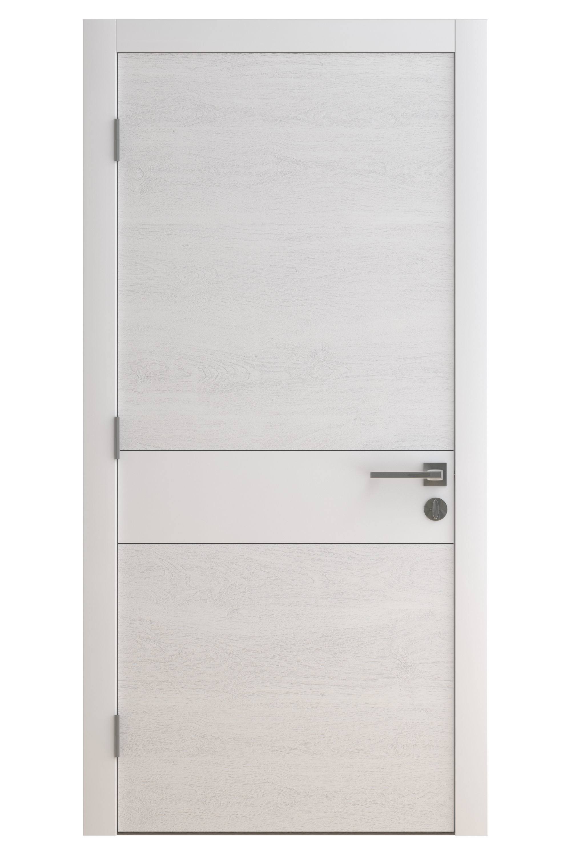 Door-068 wooden door with handle 3D model_1