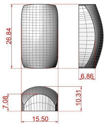 Earring with amber 3D print model_9