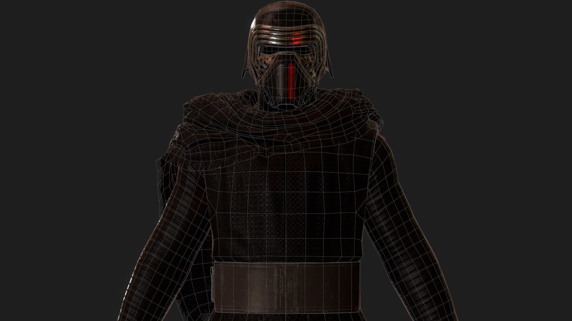Kylo Ren Low-poly 3D model_6