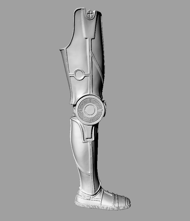 C3Po legs 3D scans Free 3D print model_3
