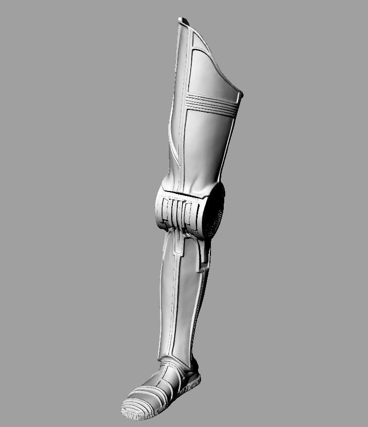 C3Po legs 3D scans Free 3D print model_4