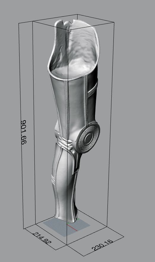 C3Po legs 3D scans Free 3D print model_1