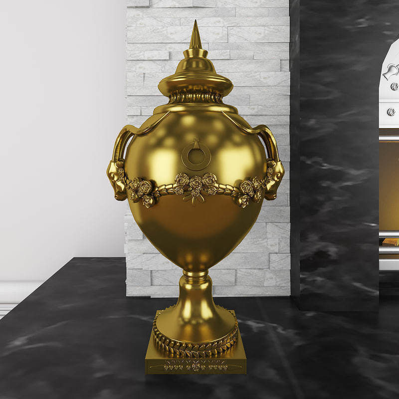 bedroom fireplace with tv 3D model_8