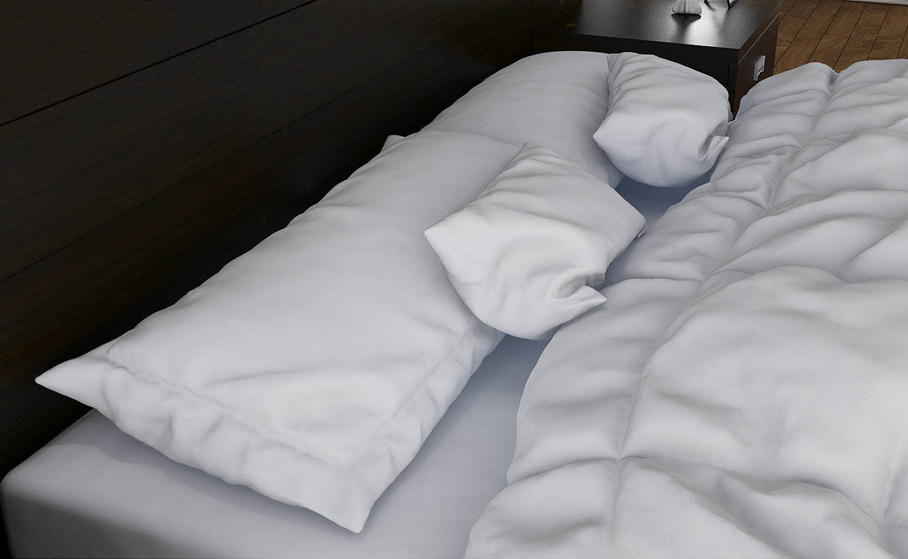 bedroom fireplace with tv 3D model_6