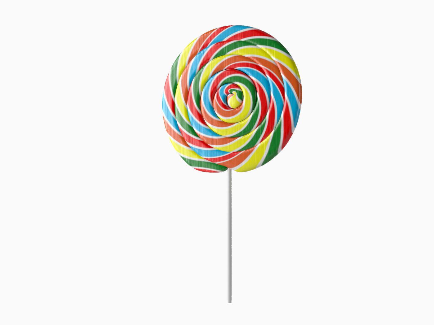 lollipop colorful on stick 3D model_3