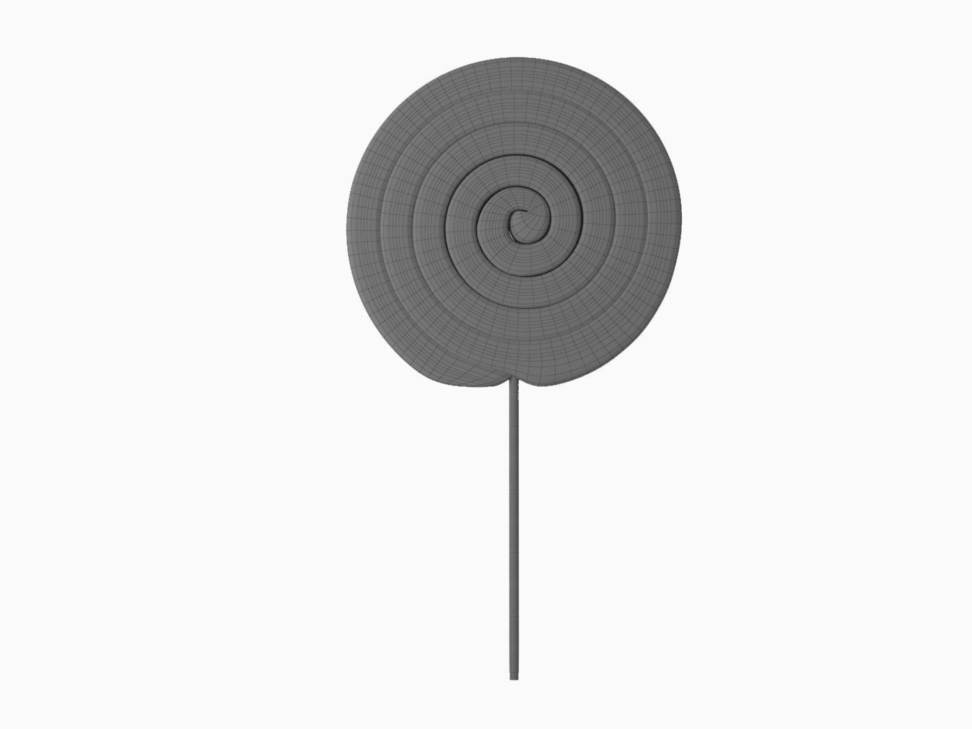 lollipop colorful on stick 3D model_1