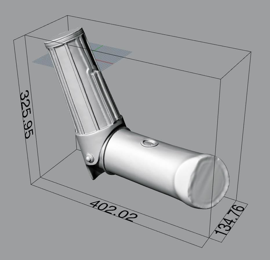 C-3PO Arm 3D scan 3D print model Free 3D print model_2