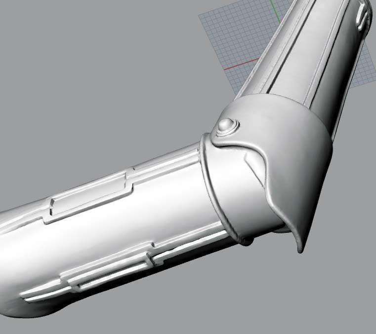 C-3PO Arm 3D scan 3D print model Free 3D print model_1