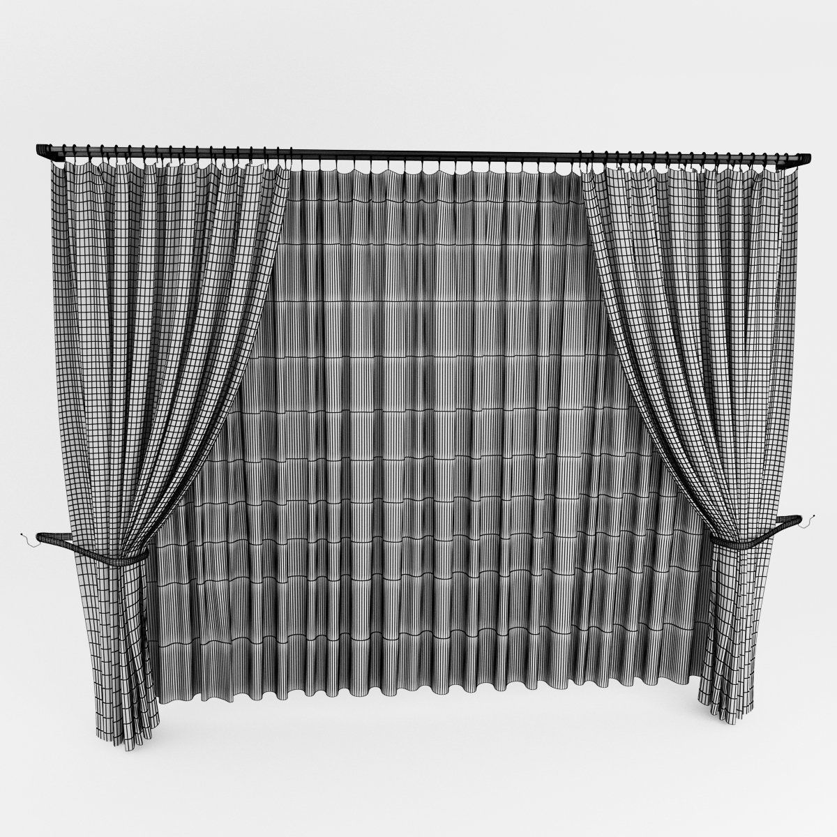 curtain 3D model_4