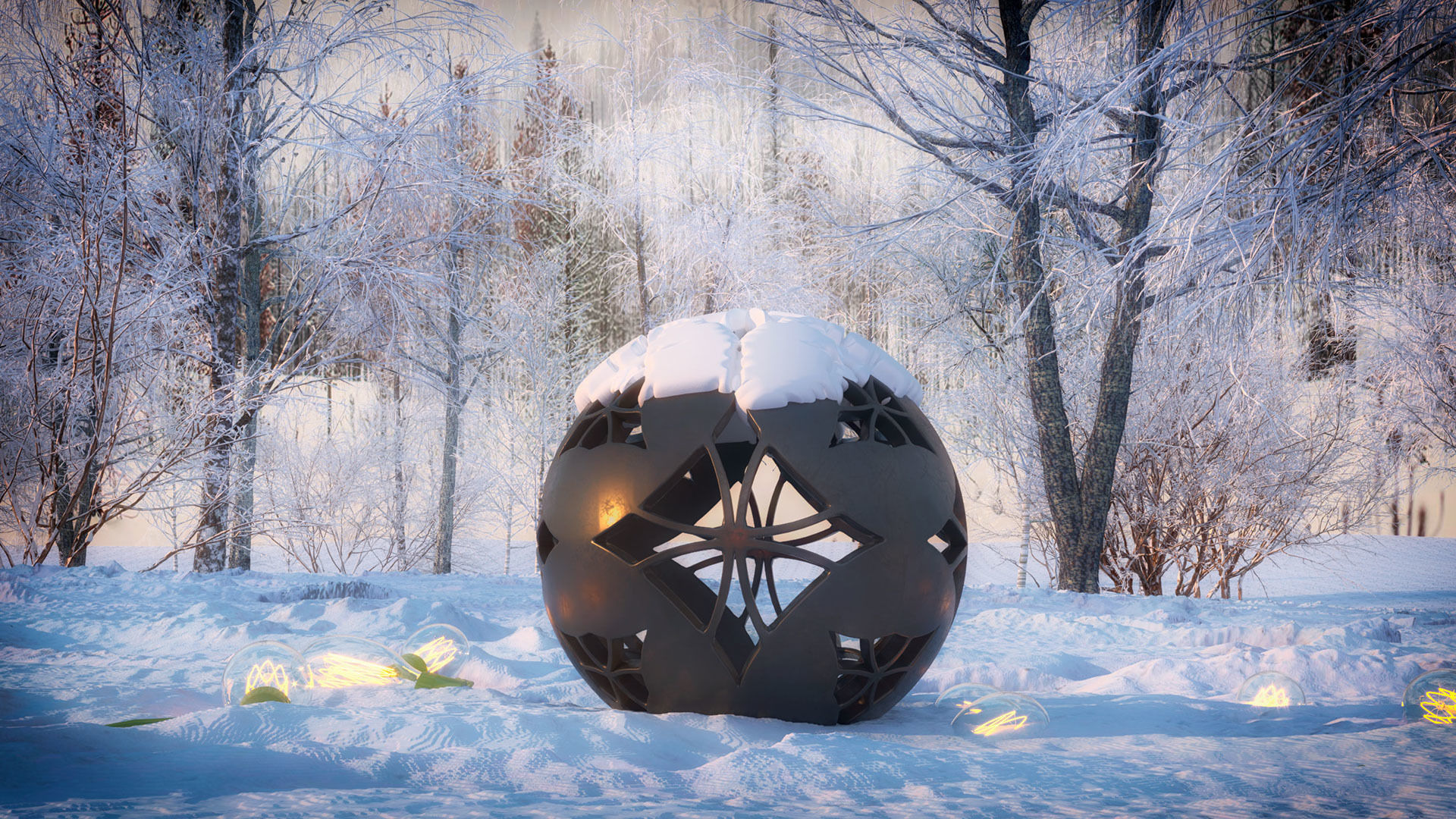 Sphere Black Clay 3D model_3