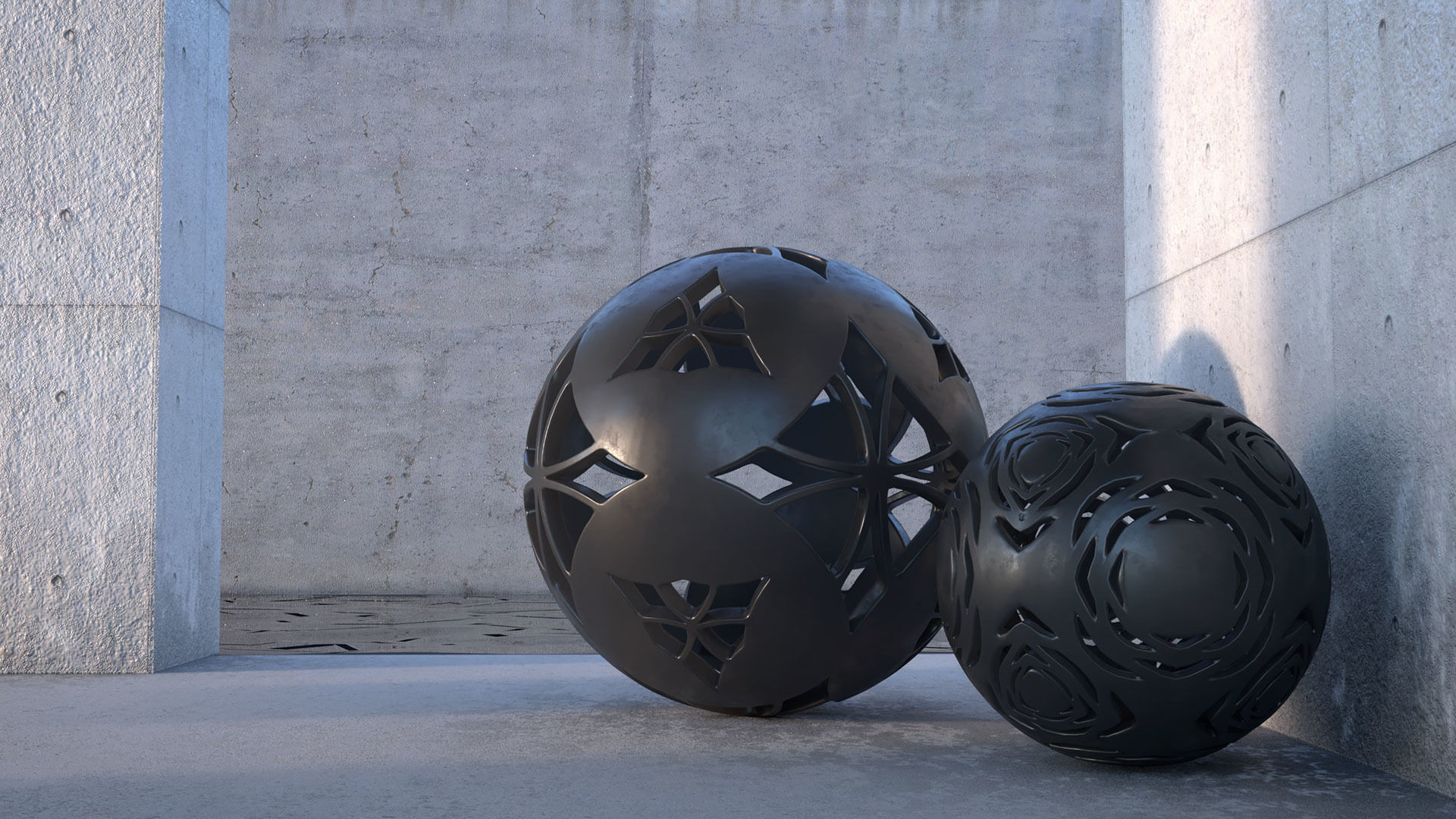 Sphere Black Clay 3D model_2