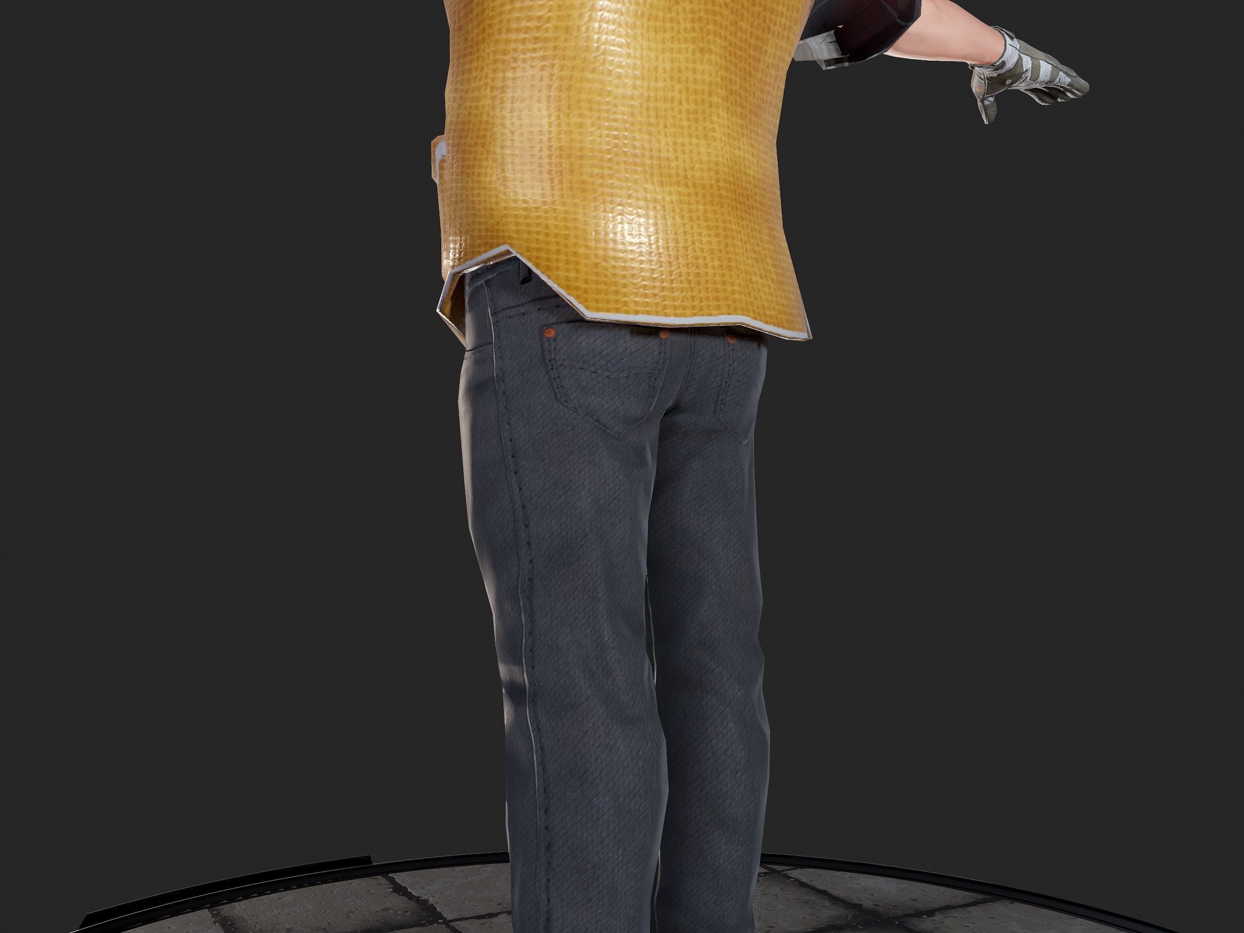 Worker1 Animations Pack Low-poly 3D model_12