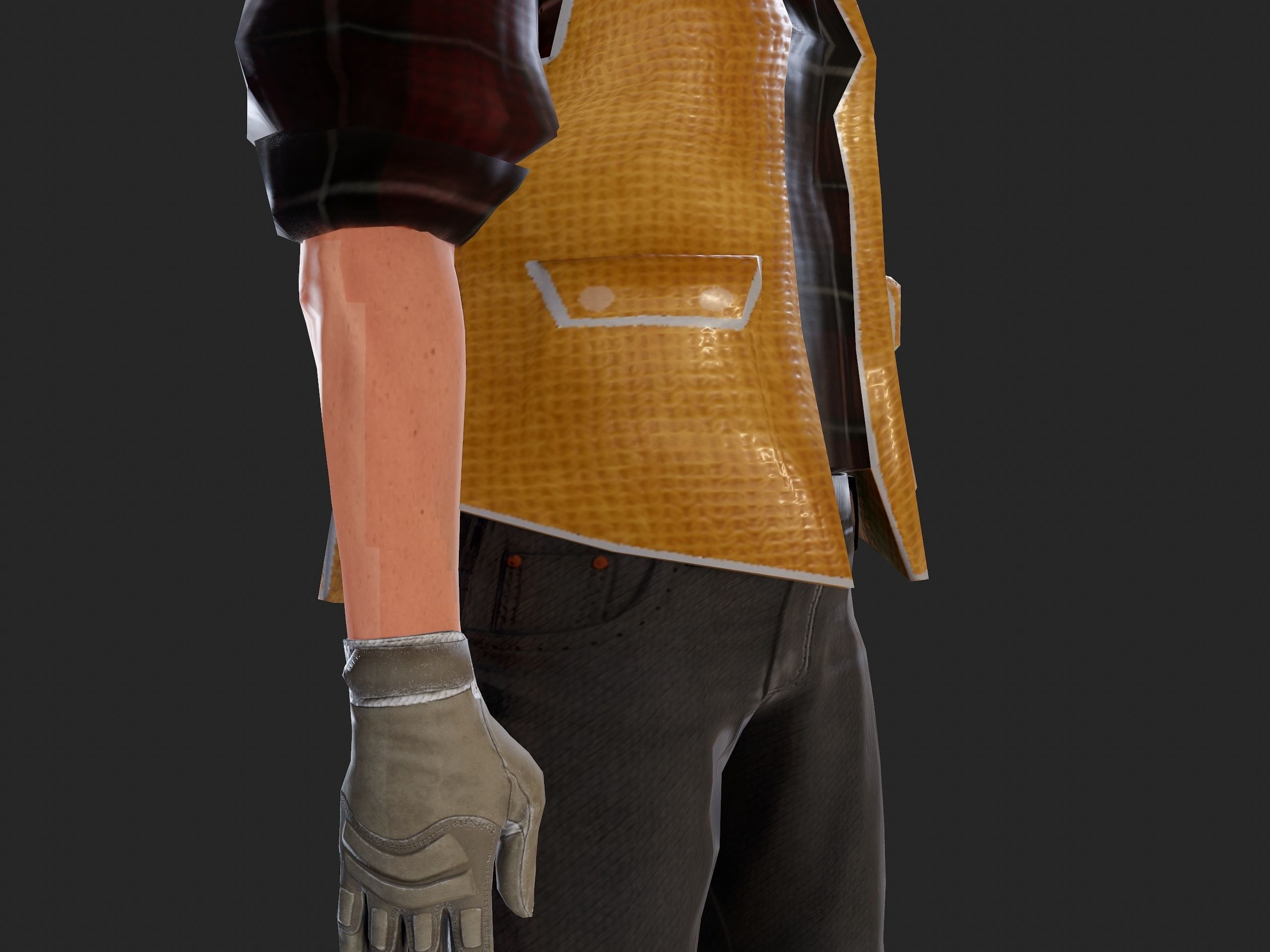 Worker1 Animations Pack Low-poly 3D model_19