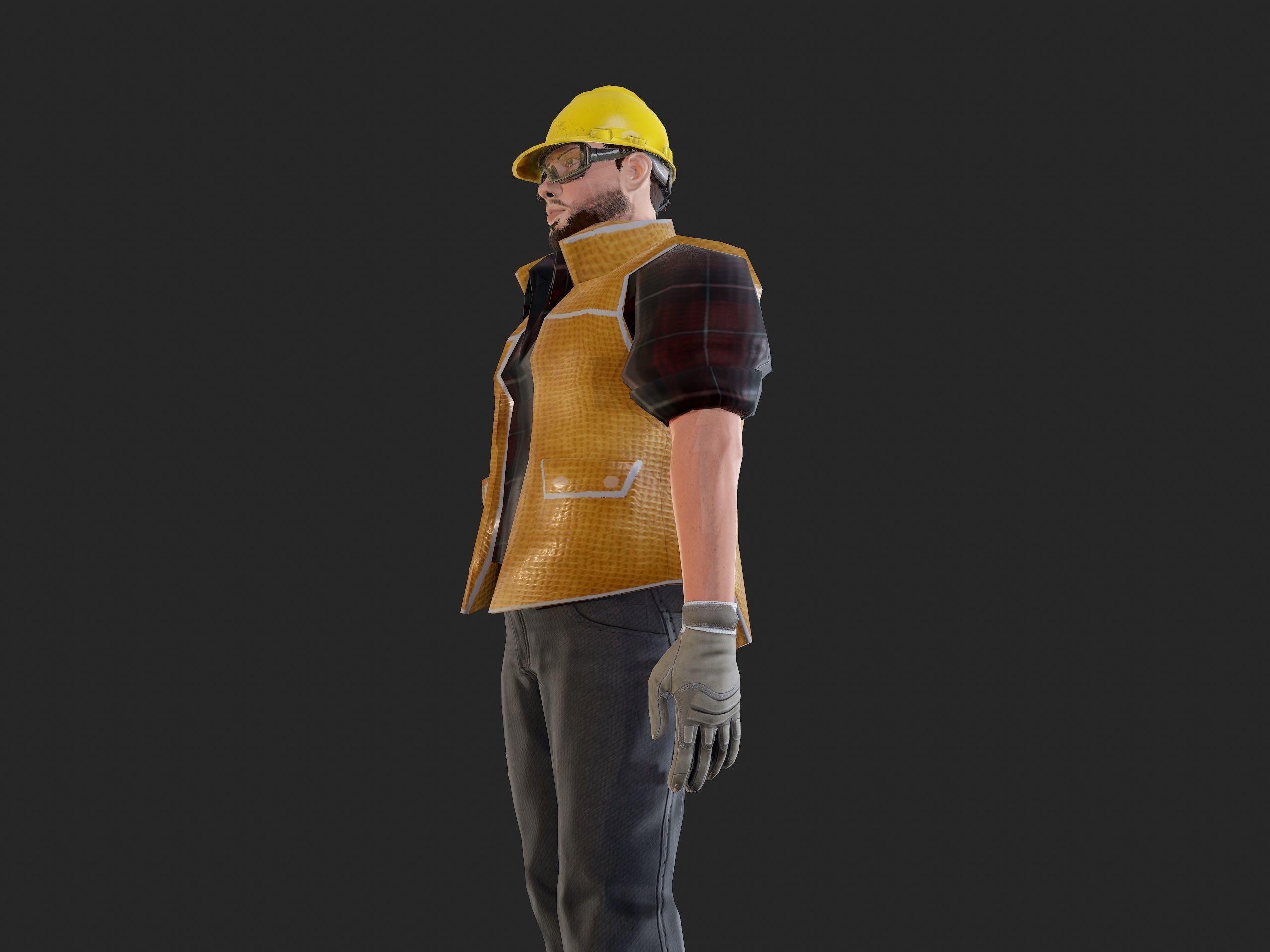 Worker1 Animations Pack Low-poly 3D model_20