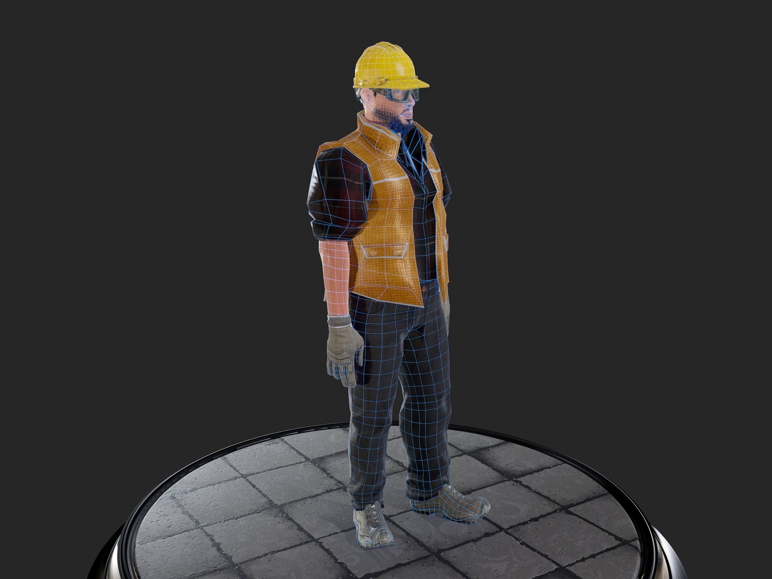Worker1 Animations Pack Low-poly 3D model_30